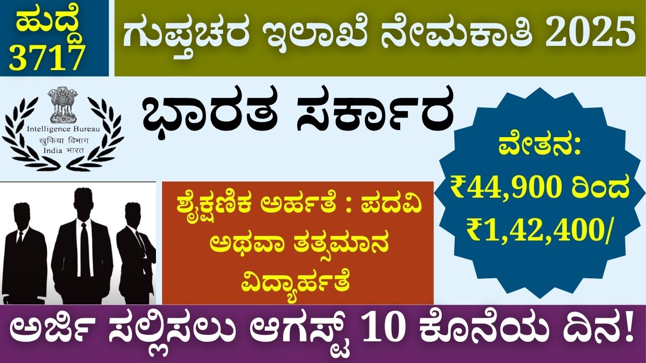 intelligence bureau acio recruitment 2025 3717 vacancies